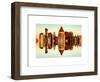 Double Sided Series - Skyscrapers of Times Square in Manhattan at Sunset-Philippe Hugonnard-Framed Art Print