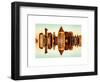 Double Sided Series - Skyscrapers of Times Square in Manhattan at Sunset-Philippe Hugonnard-Framed Art Print