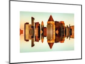 Double Sided Series - Skyscrapers of Times Square in Manhattan at Sunset-Philippe Hugonnard-Mounted Art Print