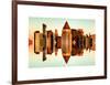 Double Sided Series - Skyscrapers of Times Square in Manhattan at Sunset-Philippe Hugonnard-Framed Art Print