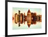 Double Sided Series - Skyscrapers of Times Square in Manhattan at Sunset-Philippe Hugonnard-Framed Art Print