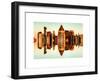 Double Sided Series - Skyscrapers of Times Square in Manhattan at Sunset-Philippe Hugonnard-Framed Art Print