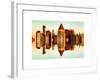 Double Sided Series - Skyscrapers of Times Square in Manhattan at Sunset-Philippe Hugonnard-Framed Art Print