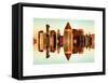 Double Sided Series - Skyscrapers of Times Square in Manhattan at Sunset-Philippe Hugonnard-Framed Stretched Canvas