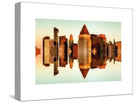 Double Sided Series - Skyscrapers of Times Square in Manhattan at Sunset-Philippe Hugonnard-Stretched Canvas