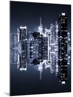 Double Sided Series - Skyscrapers of Times Square in Manhattan Night-Philippe Hugonnard-Mounted Photographic Print