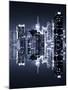Double Sided Series - Skyscrapers of Times Square in Manhattan Night-Philippe Hugonnard-Mounted Photographic Print