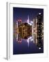 Double Sided Series - Skyscrapers of Times Square in Manhattan Night-Philippe Hugonnard-Framed Photographic Print