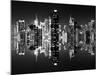 Double Sided Series - Skyscrapers of Times Square in Manhattan Night-Philippe Hugonnard-Mounted Photographic Print