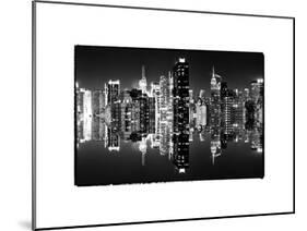 Double Sided Series - Skyscrapers of Times Square in Manhattan Night-Philippe Hugonnard-Mounted Art Print