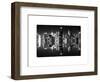 Double Sided Series - Skyscrapers of Times Square in Manhattan Night-Philippe Hugonnard-Framed Art Print