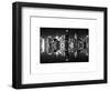 Double Sided Series - Skyscrapers of Times Square in Manhattan Night-Philippe Hugonnard-Framed Art Print