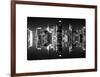 Double Sided Series - Skyscrapers of Times Square in Manhattan Night-Philippe Hugonnard-Framed Art Print