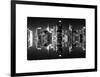 Double Sided Series - Skyscrapers of Times Square in Manhattan Night-Philippe Hugonnard-Framed Art Print