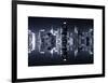 Double Sided Series - Skyscrapers of Times Square in Manhattan Night-Philippe Hugonnard-Framed Art Print