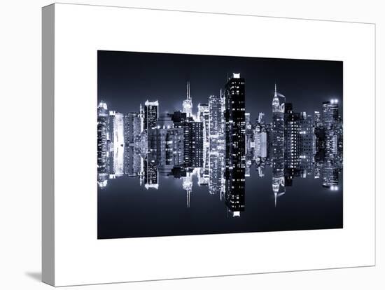 Double Sided Series - Skyscrapers of Times Square in Manhattan Night-Philippe Hugonnard-Stretched Canvas