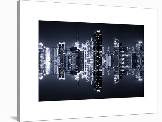 Double Sided Series - Skyscrapers of Times Square in Manhattan Night-Philippe Hugonnard-Stretched Canvas