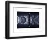 Double Sided Series - Skyscrapers of Times Square in Manhattan Night-Philippe Hugonnard-Framed Art Print