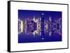 Double Sided Series - Skyscrapers of Times Square in Manhattan Night-Philippe Hugonnard-Framed Stretched Canvas