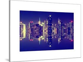 Double Sided Series - Skyscrapers of Times Square in Manhattan Night-Philippe Hugonnard-Stretched Canvas