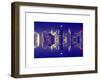 Double Sided Series - Skyscrapers of Times Square in Manhattan Night-Philippe Hugonnard-Framed Art Print