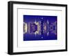 Double Sided Series - Skyscrapers of Times Square in Manhattan Night-Philippe Hugonnard-Framed Art Print