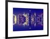 Double Sided Series - Skyscrapers of Times Square in Manhattan Night-Philippe Hugonnard-Framed Art Print