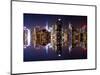 Double Sided Series - Skyscrapers of Times Square in Manhattan Night-Philippe Hugonnard-Mounted Art Print