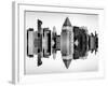 Double Sided Series - Skyscrapers of Times Square in Manhattan-Philippe Hugonnard-Framed Photographic Print