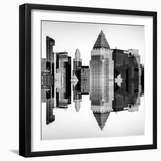 Double Sided Series - Skyscrapers of Times Square in Manhattan-Philippe Hugonnard-Framed Photographic Print