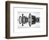 Double Sided Series - Skyscrapers of Times Square in Manhattan-Philippe Hugonnard-Framed Art Print