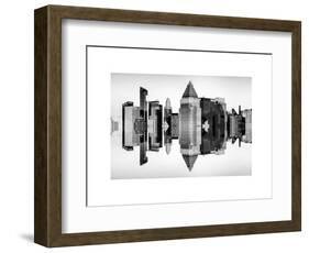 Double Sided Series - Skyscrapers of Times Square in Manhattan-Philippe Hugonnard-Framed Art Print