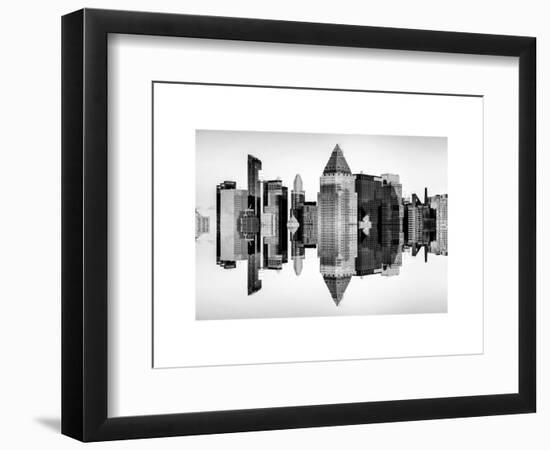 Double Sided Series - Skyscrapers of Times Square in Manhattan-Philippe Hugonnard-Framed Art Print