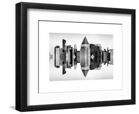 Double Sided Series - Skyscrapers of Times Square in Manhattan-Philippe Hugonnard-Framed Art Print
