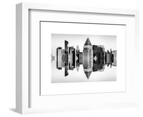 Double Sided Series - Skyscrapers of Times Square in Manhattan-Philippe Hugonnard-Framed Art Print