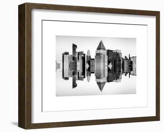 Double Sided Series - Skyscrapers of Times Square in Manhattan-Philippe Hugonnard-Framed Art Print