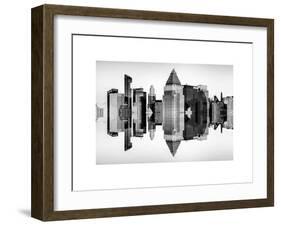 Double Sided Series - Skyscrapers of Times Square in Manhattan-Philippe Hugonnard-Framed Art Print