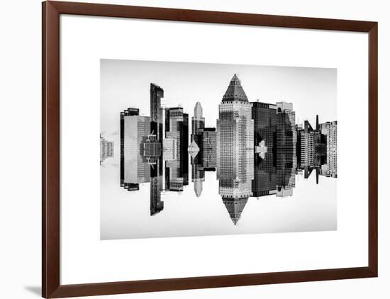Double Sided Series - Skyscrapers of Times Square in Manhattan-Philippe Hugonnard-Framed Art Print