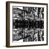 Double Sided Series - Times Square Urban Scene by Night - Manhattan - New York-Philippe Hugonnard-Framed Photographic Print