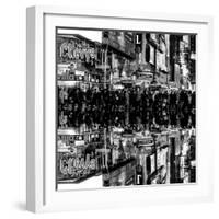 Double Sided Series - Times Square Urban Scene by Night - Manhattan - New York-Philippe Hugonnard-Framed Photographic Print