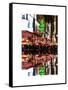 Double Sided Series - Times Square Urban Scene by Night - Manhattan - New York-Philippe Hugonnard-Framed Stretched Canvas