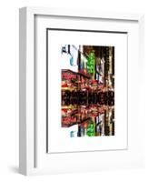 Double Sided Series - Times Square Urban Scene by Night - Manhattan - New York-Philippe Hugonnard-Framed Art Print