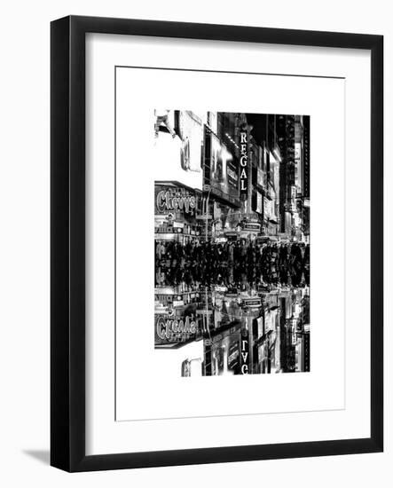 Double Sided Series - Times Square Urban Scene by Night - Manhattan - New York-Philippe Hugonnard-Framed Art Print