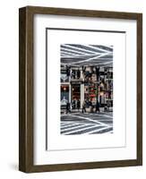 Double Sided Series - Urban Scene in Broadway - NYC Crosswalk - Manhattan - New York City-Philippe Hugonnard-Framed Art Print