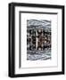 Double Sided Series - Urban Scene in Broadway - NYC Crosswalk - Manhattan - New York City-Philippe Hugonnard-Framed Art Print