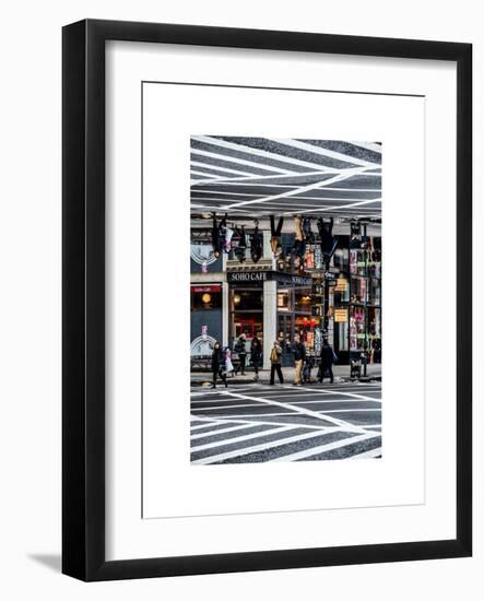 Double Sided Series - Urban Scene in Broadway - NYC Crosswalk - Manhattan - New York City-Philippe Hugonnard-Framed Art Print