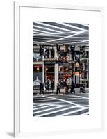 Double Sided Series - Urban Scene in Broadway - NYC Crosswalk - Manhattan - New York City-Philippe Hugonnard-Framed Art Print