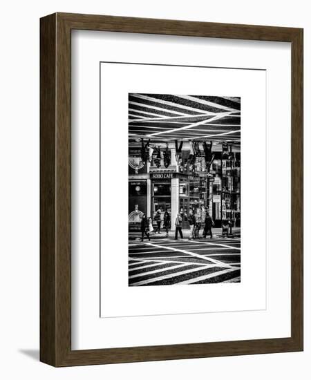 Double Sided Series - Urban Scene in Broadway - NYC Crosswalk - Manhattan - New York City-Philippe Hugonnard-Framed Art Print