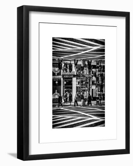 Double Sided Series - Urban Scene in Broadway - NYC Crosswalk - Manhattan - New York City-Philippe Hugonnard-Framed Art Print