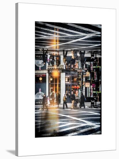 Double Sided Series - Urban Scene in Broadway - NYC Crosswalk - Manhattan - New York City-Philippe Hugonnard-Stretched Canvas